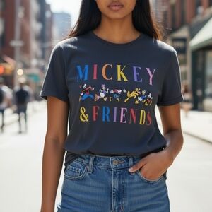 Disney Mickey & Friends Graphic T-Shirt Rainbow Logo | Women’s